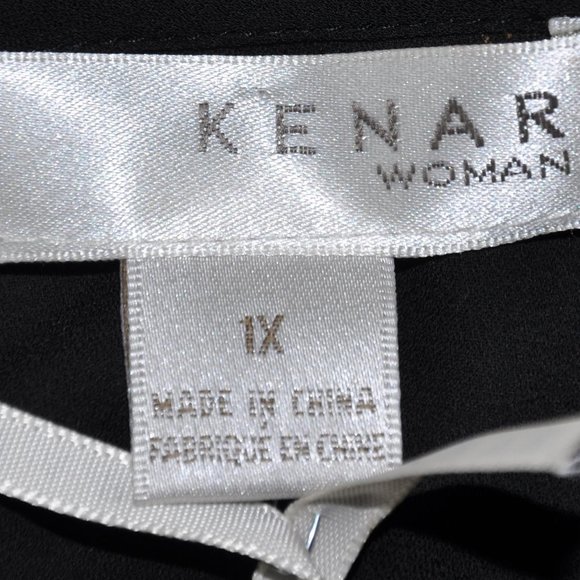 Kenar Woman Silky Black & White Sleeveless Summer Top - Picture 8 of 8